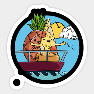 Love Is Love Pineapple Pizza Valentines Day Foodie Sticker